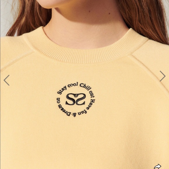 Sandro knit crewneck with embroidery WORN ONCE size 34 - Picture 2 of 3